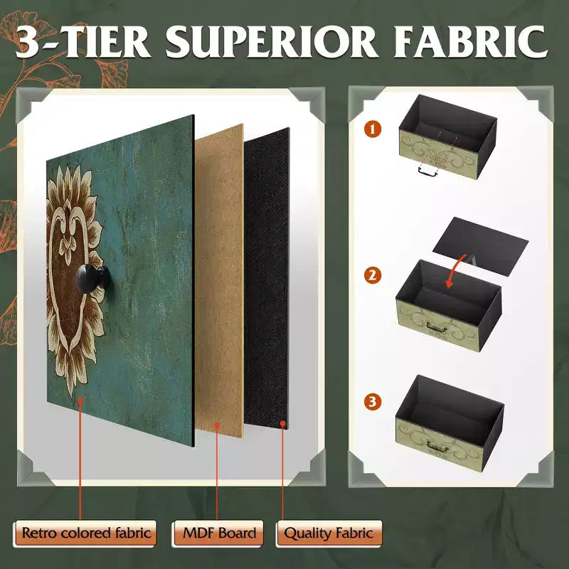 Kommode mit 9 Stoffschubladen für Schlafzimmer und Flur