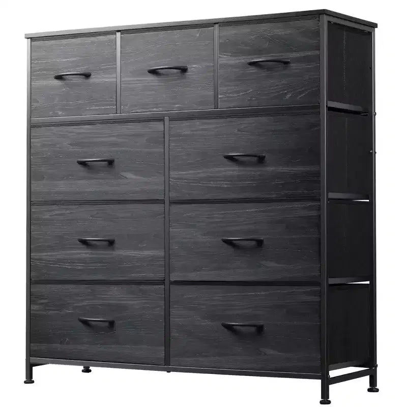 Kommode mit 9 Stoffschubladen für Schlafzimmer und Flur