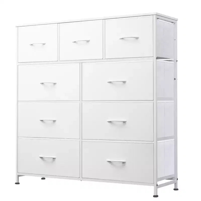 Kommode mit 9 Stoffschubladen für Schlafzimmer und Flur