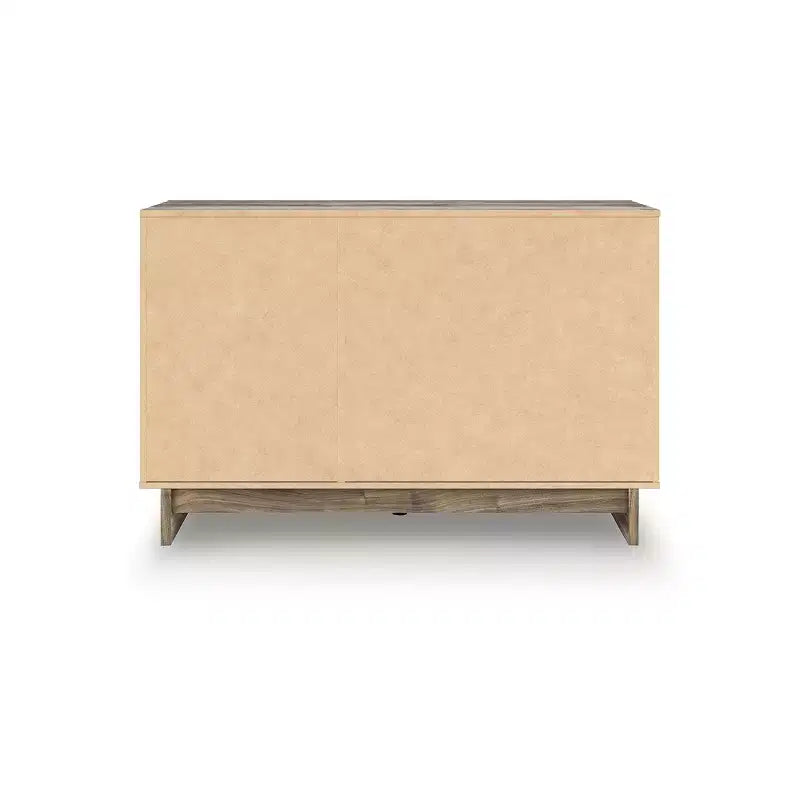 Moderne Kommode mit 6 Schubladen - Stauraumkommode im Mid-Century-Stil - Oberfläche in Walnussbraun