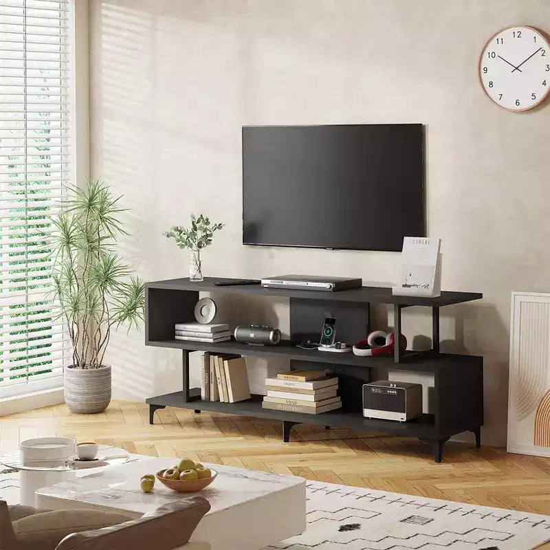 TV Stand for TVs up to 65 Inch, Entertainment Center with Power Outlet