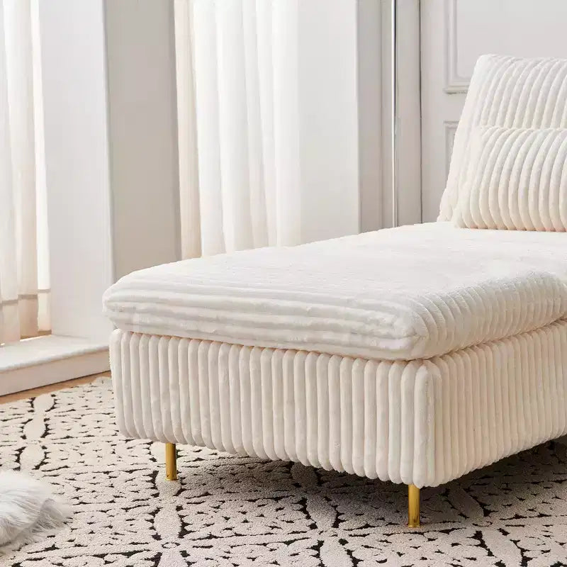Fauteuil en velours côtelé avec pouf, fauteuil convertible compact