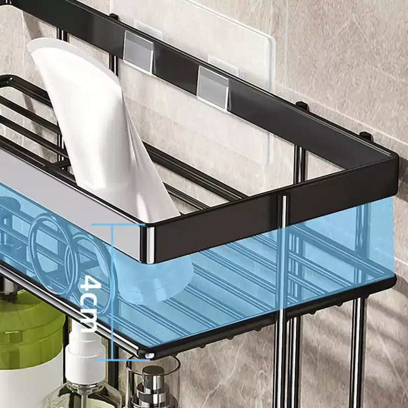 Étagère de rangement à 3 niveaux pour toilettes, étagère organisatrice de salle de bain avec structure en fil métallique