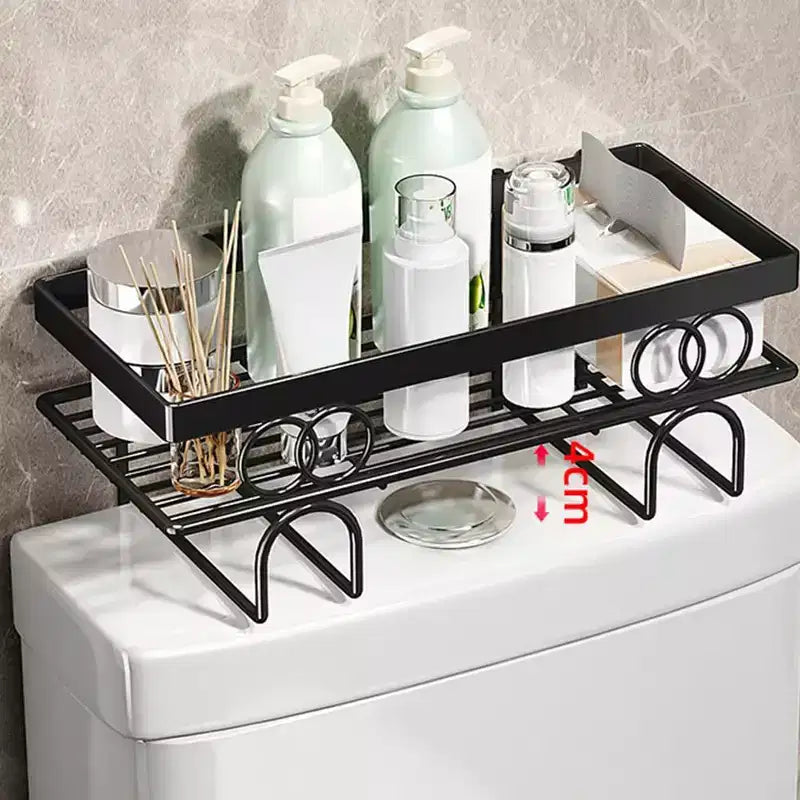 Étagère de rangement à 3 niveaux pour toilettes, étagère organisatrice de salle de bain avec structure en fil métallique