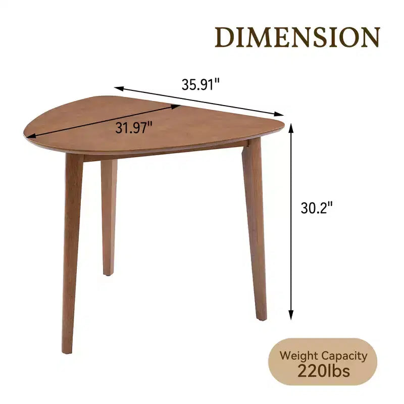 Table triangulaire moderne en bois