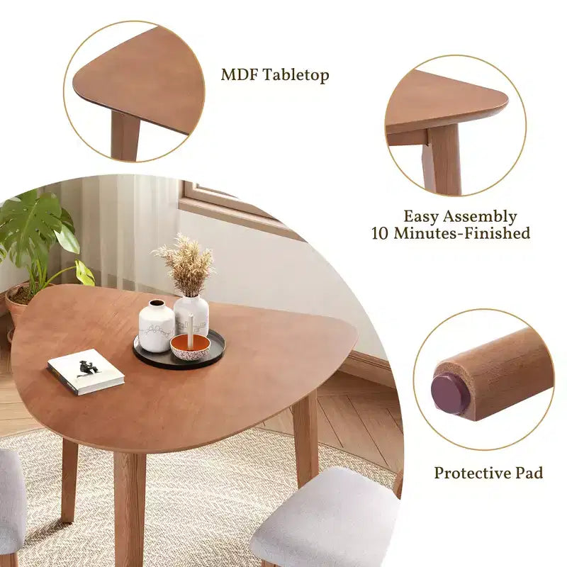 Table triangulaire moderne en bois