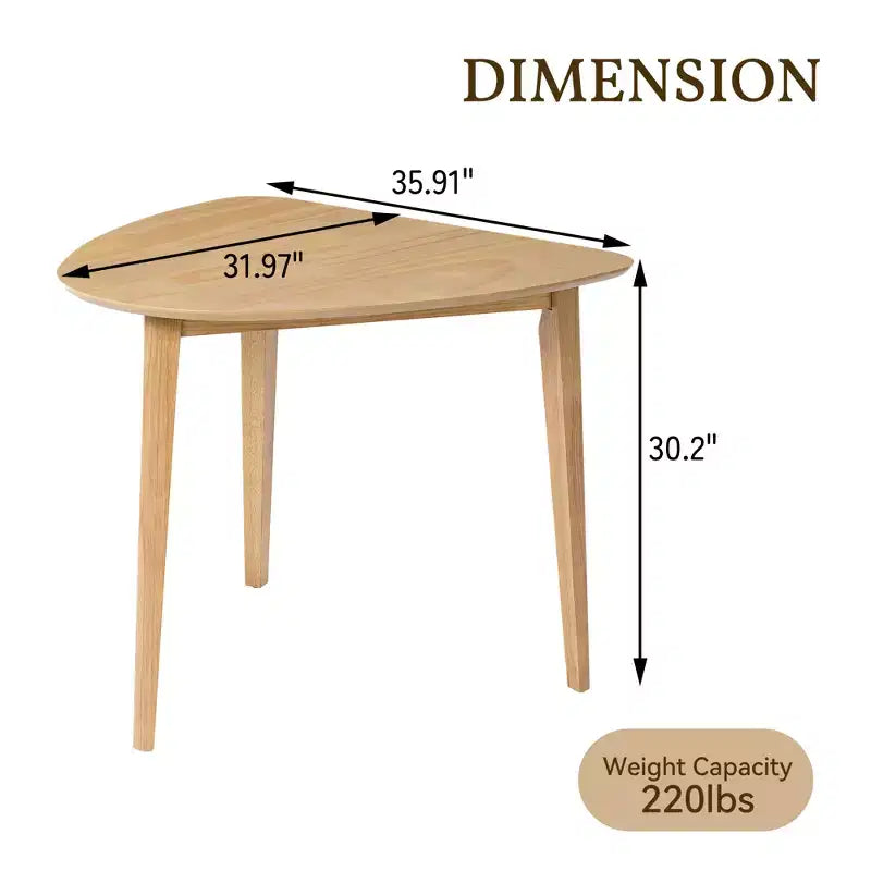 Table triangulaire moderne en bois