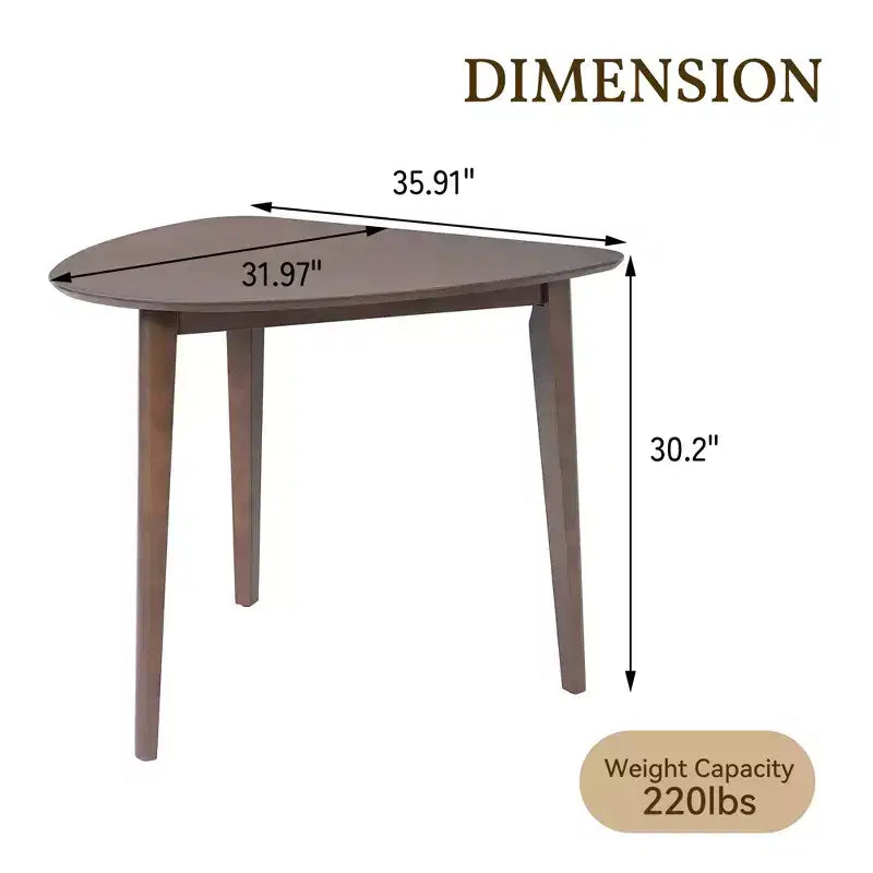 Table triangulaire moderne en bois