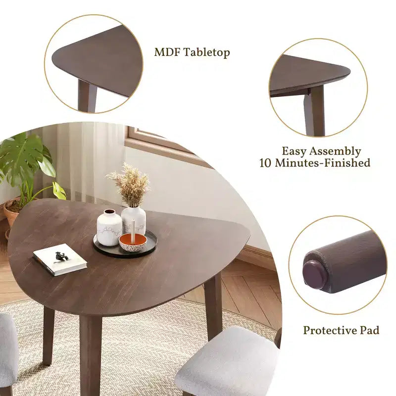 Table triangulaire moderne en bois
