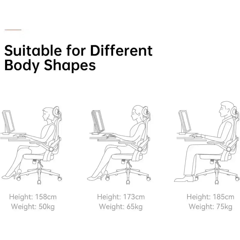 Ergonomic Office Chair Adjustable Lumbar Support 110-130 Tilt 3D Armrests Rolling
