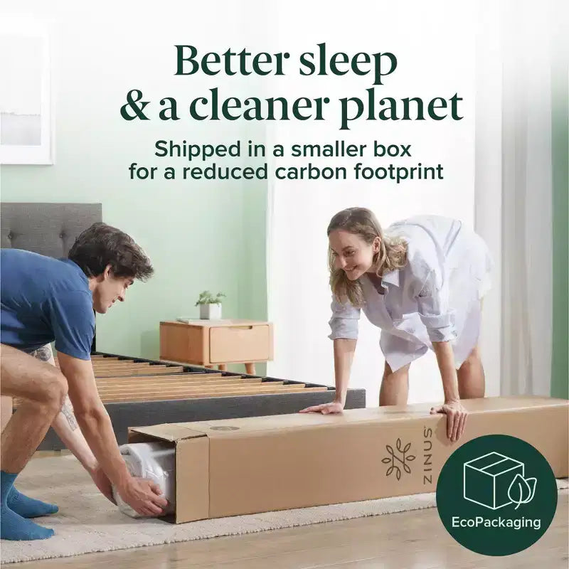 Matelas hybride de 6 pouces en mousse et à ressorts, lit simple, fermeté moyenne, soutien durable