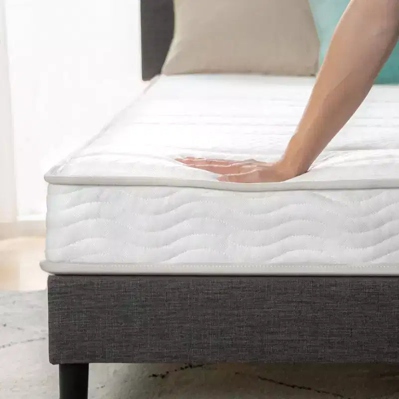 Matelas hybride de 6 pouces en mousse et à ressorts, lit simple, fermeté moyenne, soutien durable