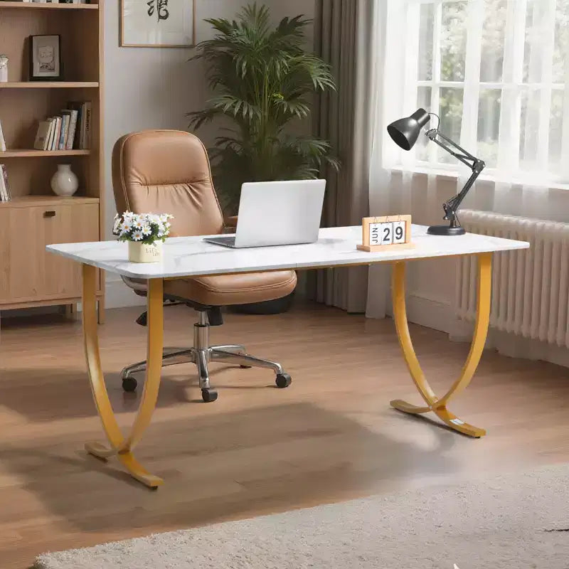 Bureau de direction, grand bureau de 63Wx31.5D, table informatique moderne