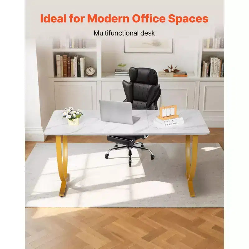 Bureau de direction, grand bureau de 63Wx31.5D, table informatique moderne