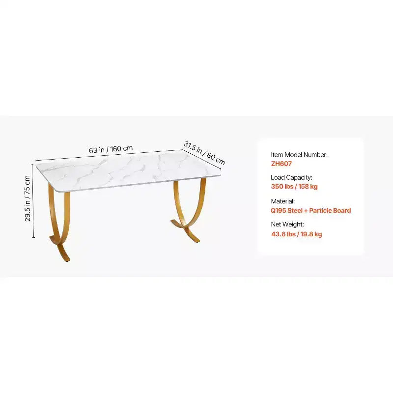 Bureau de direction, grand bureau de 63Wx31.5D, table informatique moderne