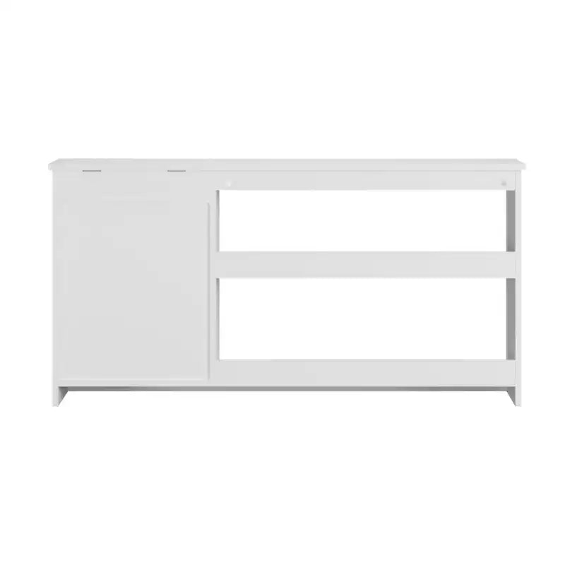 Bibliothèque pour enfants 3-en-1 et meuble de rangement pour jouets avec tableau noir, organiseur moderne blanc