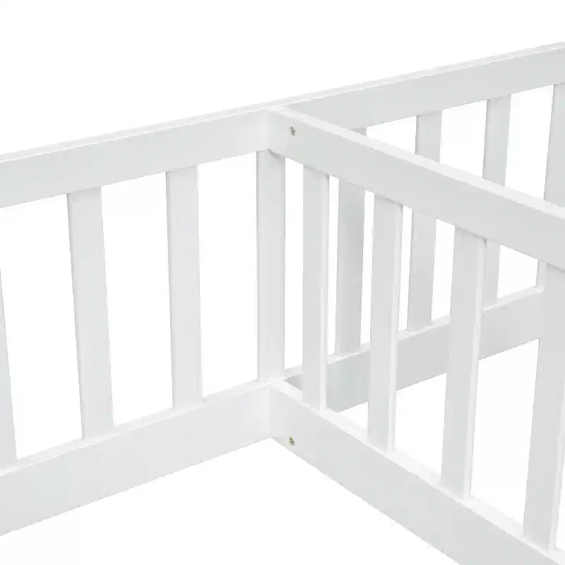 Cama alta individual con espacio de escritorio debajo, diseño que ahorra espacio, madera maciza de pino