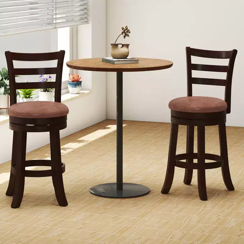 Tabourets de bar pivotants de 26 de haut, avec dossier et assise en similicuir