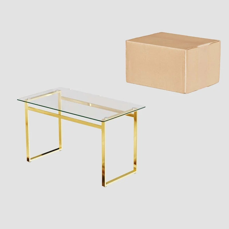 Minimalist Rectangular Glass Dining Table