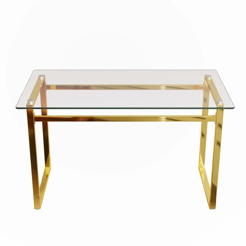 Minimalist Rectangular Glass Dining Table