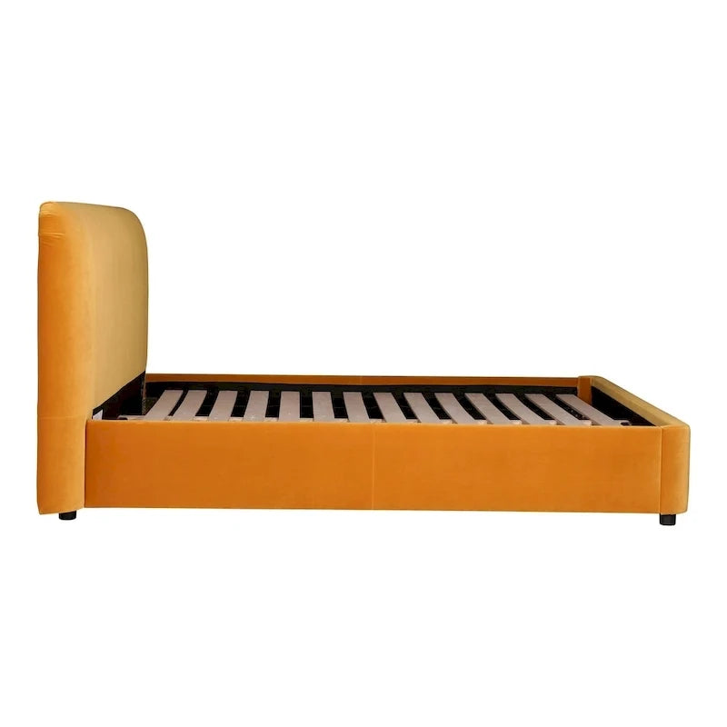 Modernes gepolstertes Plattformbett