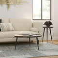 Moderner Couchtisch im Industrial-Stil in Cognac - 30 d x 30 w x 16 h