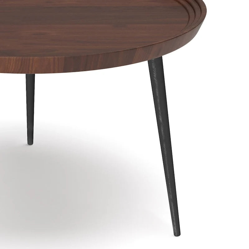 Moderner Couchtisch im Industrial-Stil in Cognac - 30 d x 30 w x 16 h