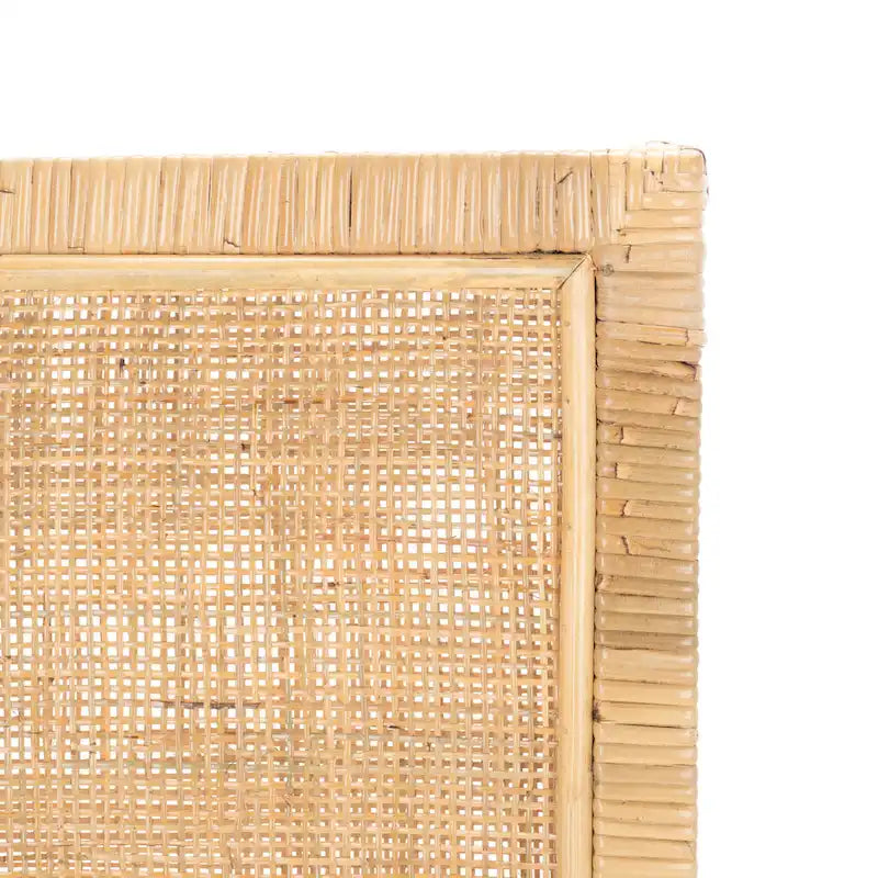 Silla de comedor de caña con cojín (juego de 2) - 21.7 W x 18.1 L x 38.6 H - 22W x 18D x 39H