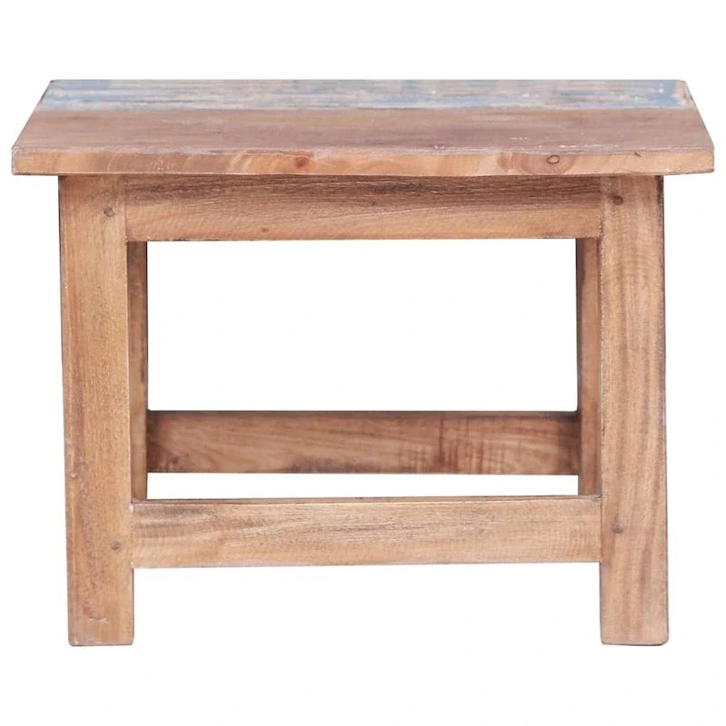 Tables gigognes, 2 pièces, en bois massif récupéré - 15.7 x 15.7 x 11.8
