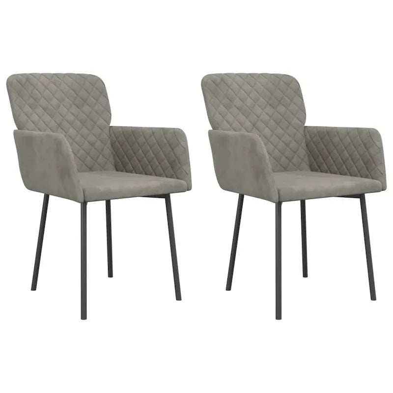 2 Esszimmerstühle, gepolsterte Akzentstühle aus Samt fürs Wohnzimmer - 20.3 x 24 x 30.9