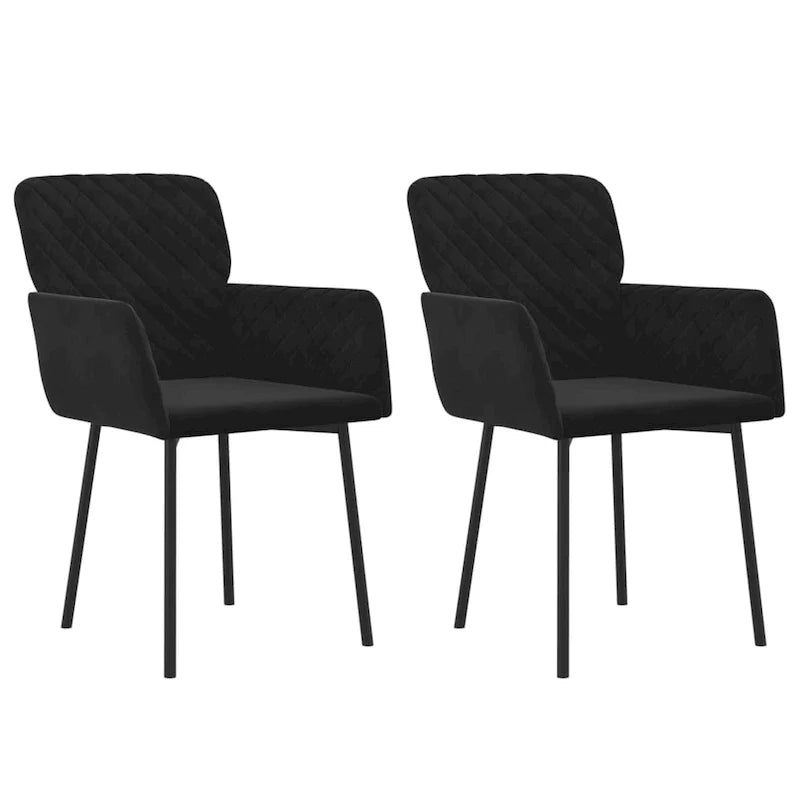 2 sillas de comedor tapizadas decorativas para sala de estar, terciopelo - 20.3 x 24 x 30.9