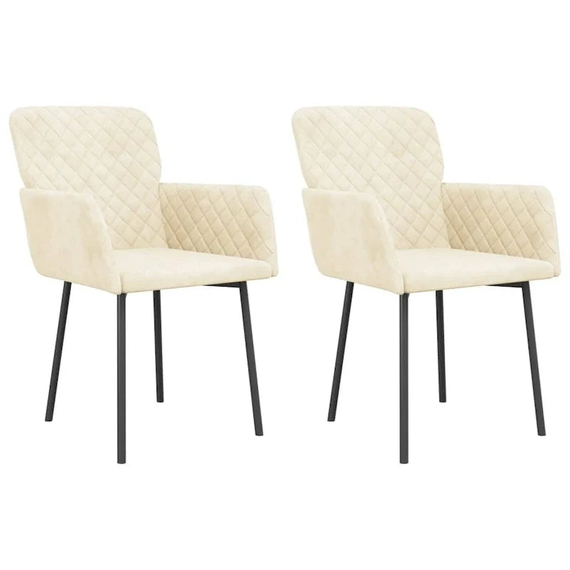 2 sillas de comedor tapizadas decorativas para sala de estar, terciopelo - 20.3 x 24 x 30.9