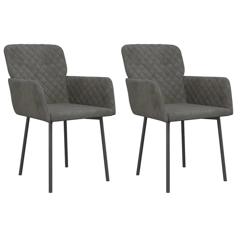 2 sillas de comedor tapizadas decorativas para sala de estar, terciopelo - 20.3 x 24 x 30.9