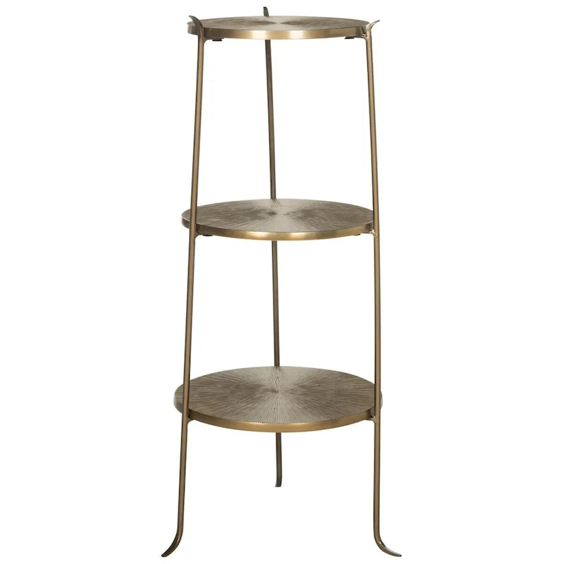 Table d’appoint en laiton de style vieilli - 14 x 14 x 31.5 - 14Wx14Dx32H