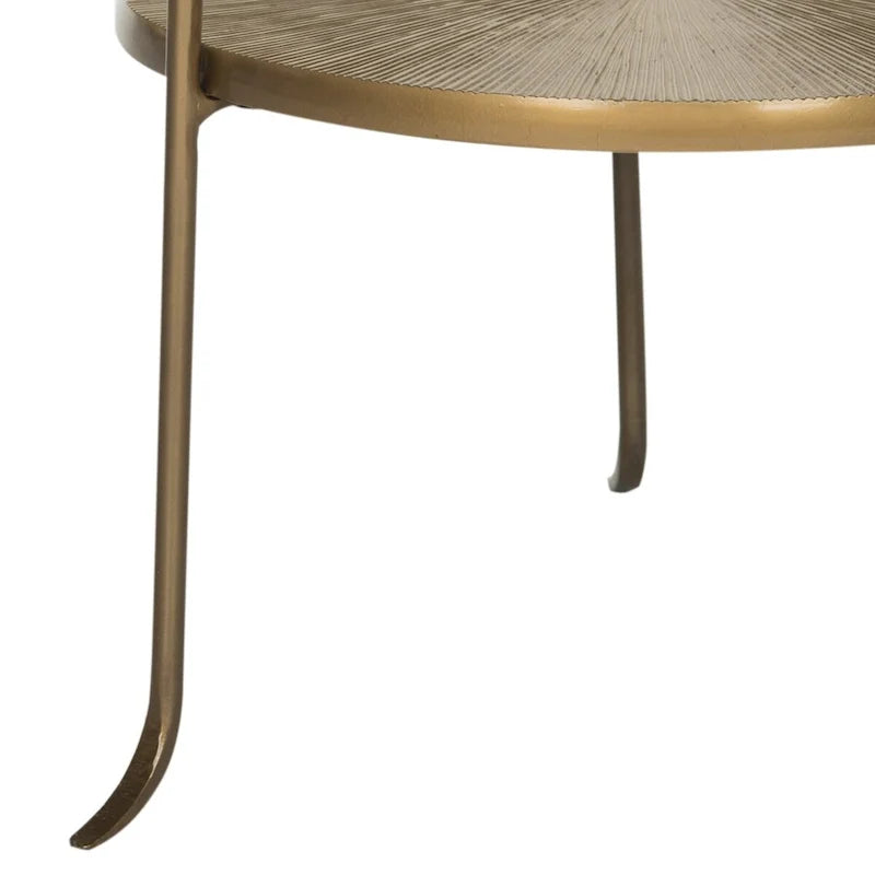 Beistelltisch aus Messing im Used-Look - 14 x 14 x 31.5 - 14Wx14Dx32H