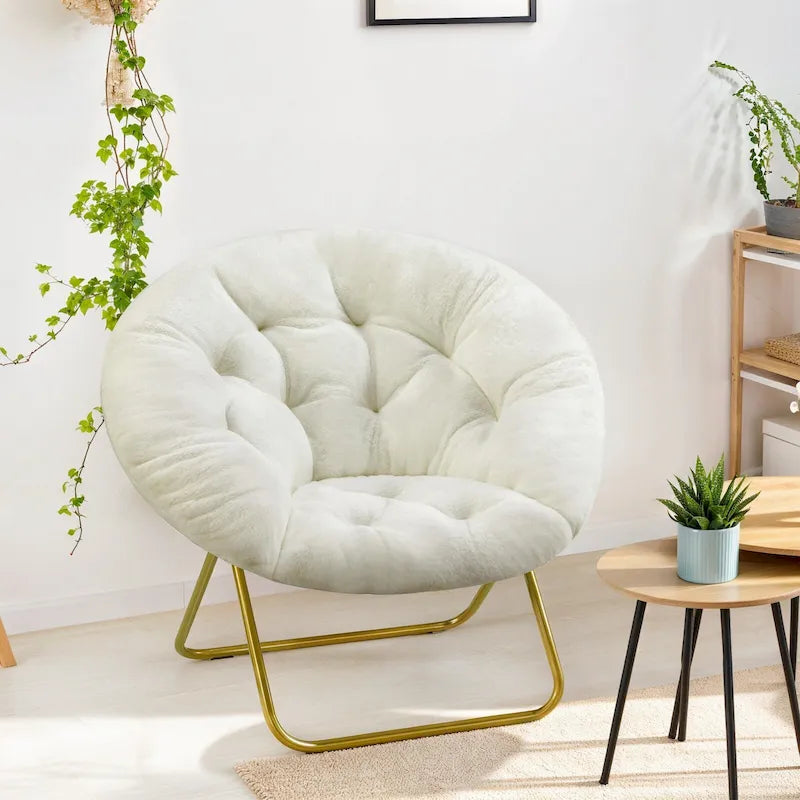 Fauteuil d’appoint confortable en lin, rembourré et capitonné de boutons, fauteuil de lecture pour le salon ou la chambre