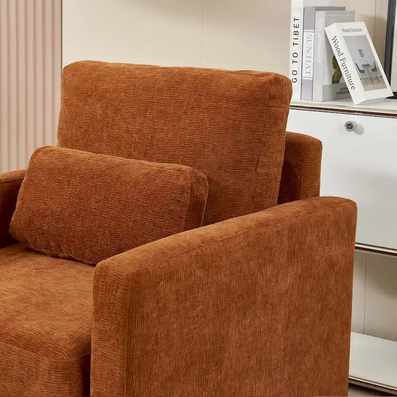 Fauteuil d’appoint moderne en chenille pour le salon
