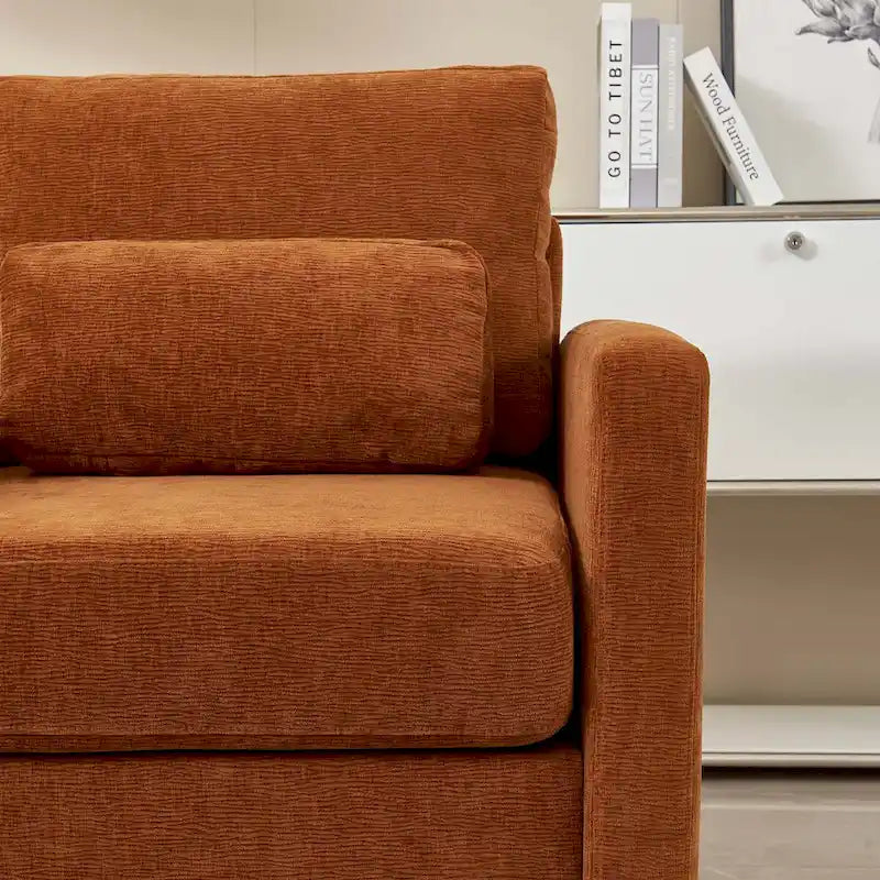 Fauteuil d’appoint moderne en chenille pour le salon