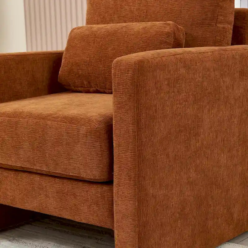 Fauteuil d’appoint moderne en chenille pour le salon