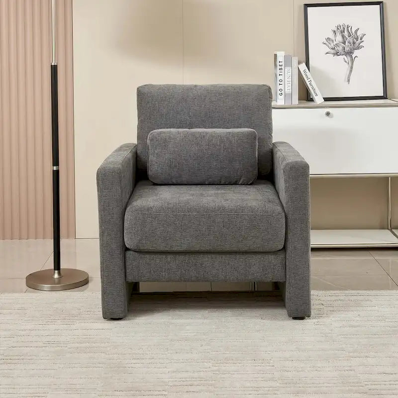 Fauteuil d’appoint moderne en chenille pour le salon