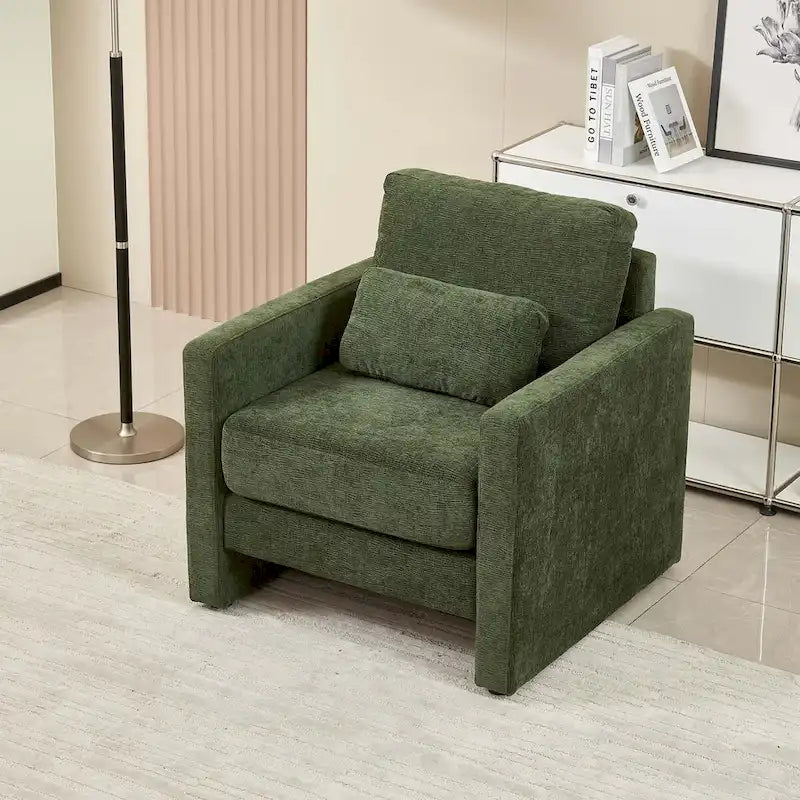 Fauteuil d’appoint moderne en chenille pour le salon