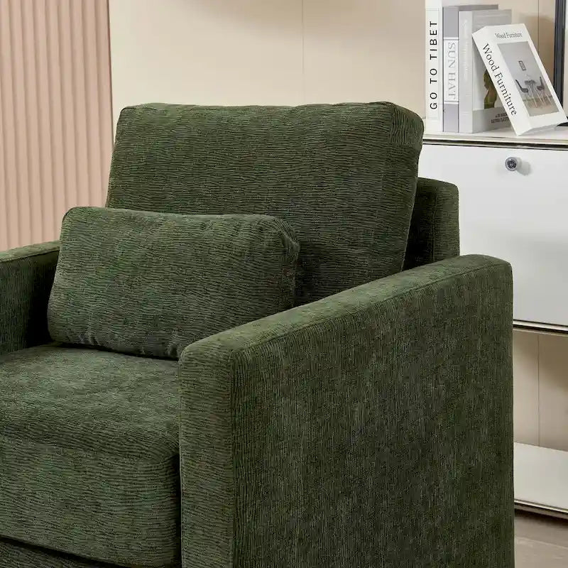 Fauteuil d’appoint moderne en chenille pour le salon