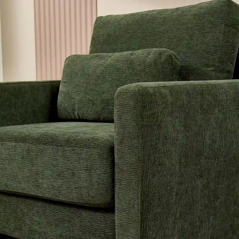 Fauteuil d’appoint moderne en chenille pour le salon