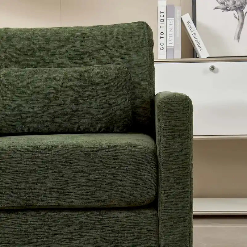 Fauteuil d’appoint moderne en chenille pour le salon
