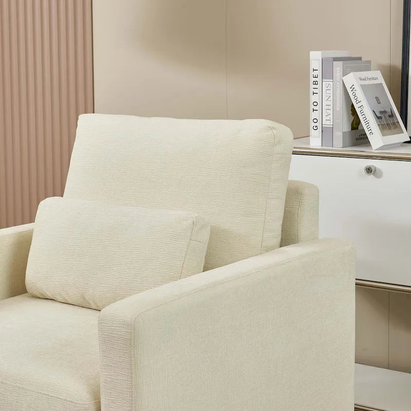 Fauteuil d’appoint moderne en chenille pour le salon
