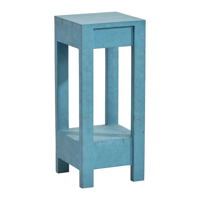Petite table d’appoint carrée de 26 de haut, table de chevet pour chambre, à placer à côté du lit ou du canapé du salon, D11 * W10.6 * H26