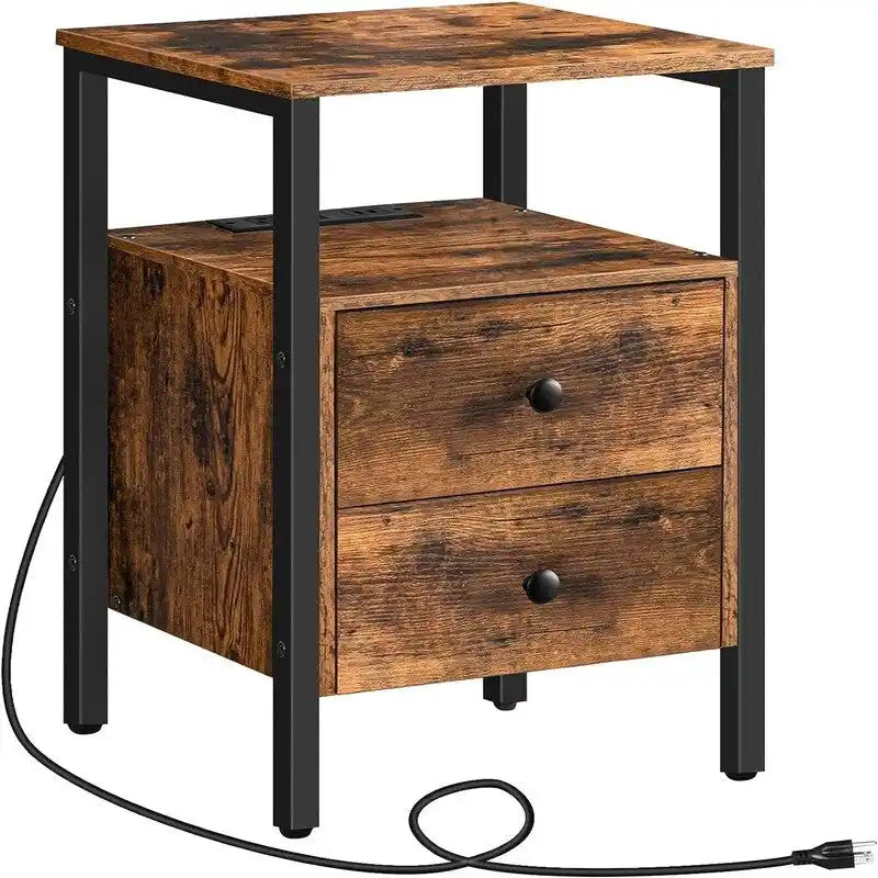 Table d’appoint avec station de recharge - 15.7D x 15.7W x 24H