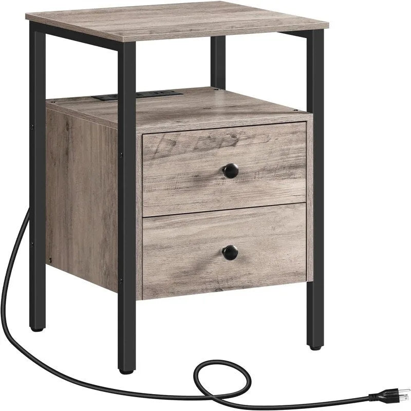 Table d’appoint avec station de recharge - 15.7D x 15.7W x 24H