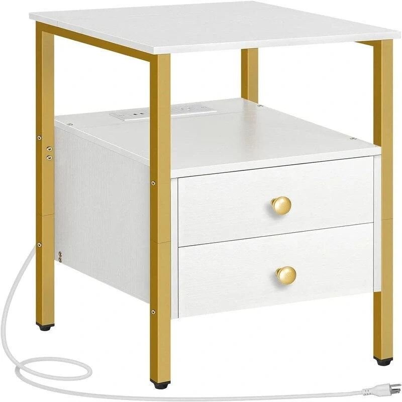 Table d’appoint avec station de recharge - 15.7D x 15.7W x 24H