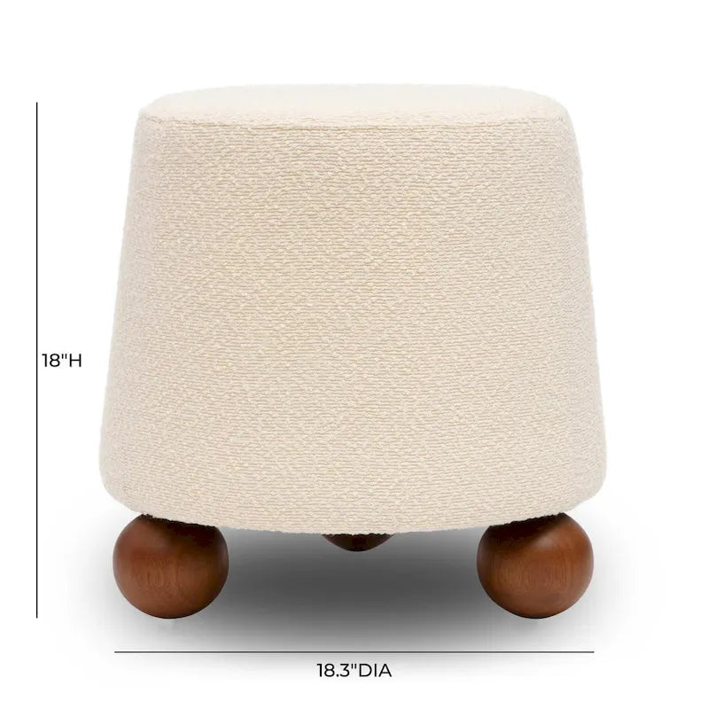 Classic Scandinavian Stylev Upholstered Stool